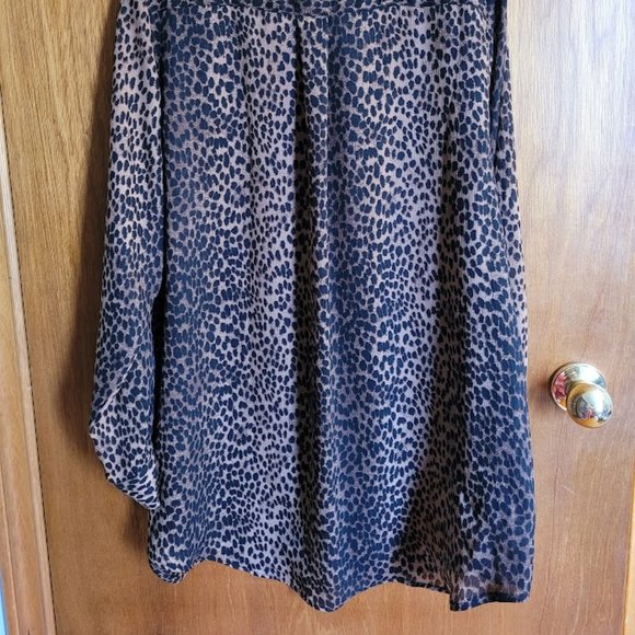 H&M Sheer Leopard Print Button Up Blouse 14 - Picture 5 of 5